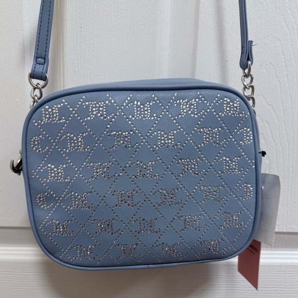 Juicy Couture Handbags - NWT Juicy Couture Crystal Crush Camera Dusty Blue Crossbody Bag